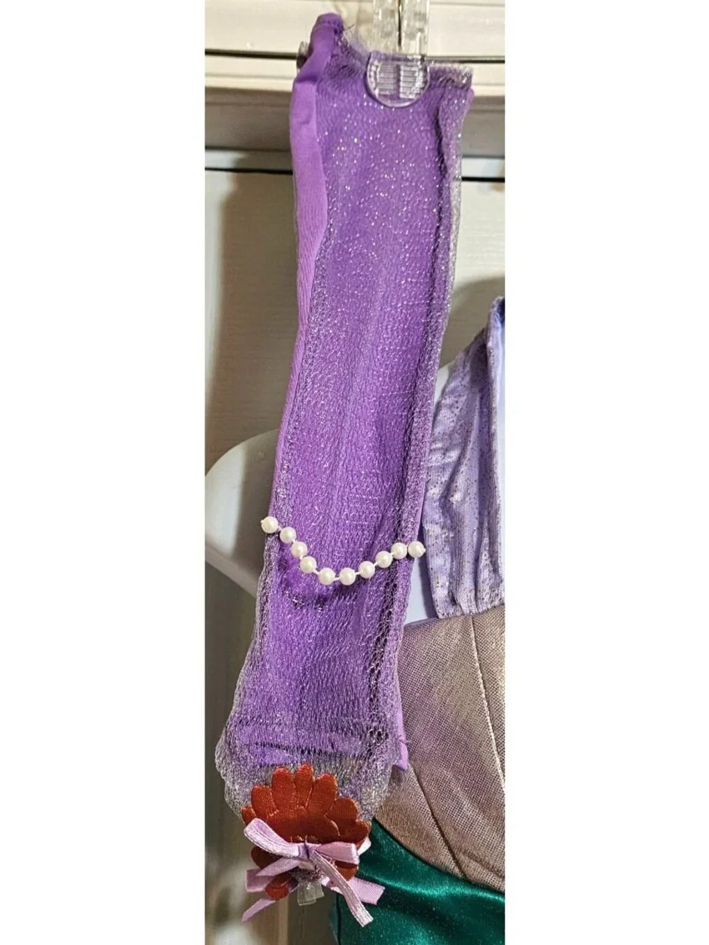 Disney Little Mermaid Ariel Costume Kid 7-8 Gloves Storybook Scene Toys R Us Exc - Picture 2 of 10